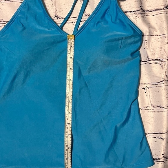 Bobbie Brooks light blue tankini top ONLY SIZE medium NEW - Picture 7 of 8
